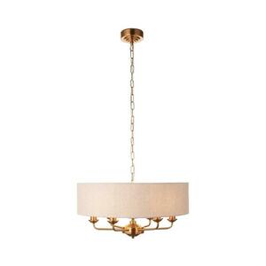 Endon 110722 - Láncos csillár HIGHCLERE 6xE14/40W/230V bézs/sárgaréz átm. 55 cm 110722 kép
