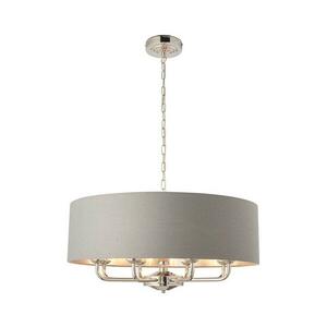 Endon 94415 - Csillár láncon HIGHCLERE 8xE14/40W/230V szürke/fényezett króm 94415 kép