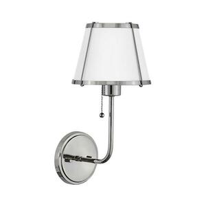 Elstead Hinkley HK-CLARKE1-PN-WH - Fali lámpa CLARKE 1xE27/40W/230V króm/fehér HK-CLARKE1-PN-WH kép