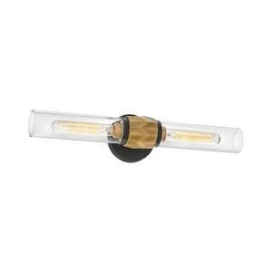 Elstead Hinkley HK-ELLISON2-BK-HB -Fürdőszobai lámpa ELLISON 2xE27/40W/230V IP44 arany HK-ELLISON2-BK-HB kép