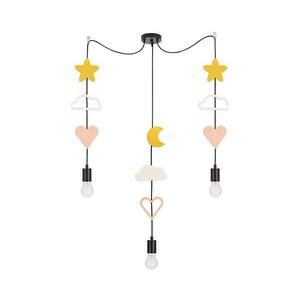 Gyermek függőlámpa zsinóron TRIO 3xE27/20W/230V sárga/fehér/rózsaszín 33-27542 kép