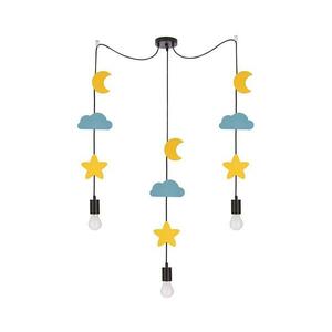 TRIO gyerek függeszték zsinóron 3xE27/20W/230V sárga/kék 33-28471 kép