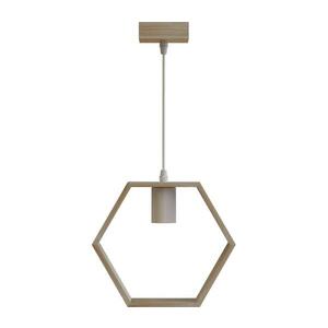 B.V. - LED fa csillár zsinóron 1xE27/9W/230V 2200K fenyő B10303HB5 kép