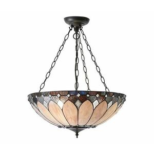 Endon 63976 - Láncos Tiffany BROOKLYN csillár 3xE27/60W/230V, átm. 50 cm 63976 kép