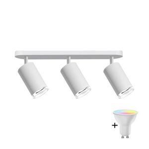 LED RGBW dimmelhető fürdőszobai spotlámpa TURYN 3xGU10/4, 8W/230V IP44 fehér SA1910+3xAI2382 kép