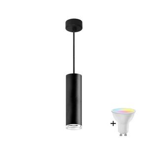 LED RGBW fényerőszabályozható fürdőszobai függeszték zsinóron TURYN 1xGU10/4, 8W/230V IP44 fekete SA1912+AI2382 kép