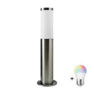 LED RGBW Dimmelhető kültéri lámpa LIVIA 1xE27/6, 5W/230V 45 cm IP44 ezüstszínű SA0463+AI0818 kép