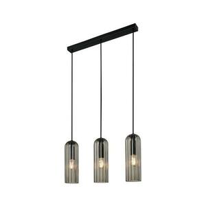 Nordlux - Kábellel függesztett MIELLA csillár 3xE27/25W/230V fekete/füstszínű 2412533047 kép