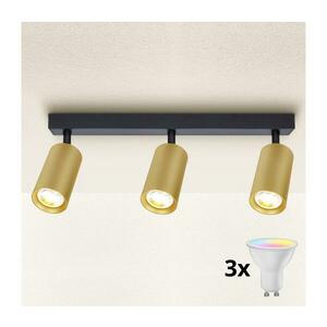BRILAGI - LED dimmelhető spotlámpa SELE GOLDEN 3xGU10/4, 8W/230V fekete/arany BG1007+3xAI2382 kép