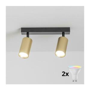 BRILAGI - LED RGBW dimmelhető spotlámpa SELE GOLDEN 2xGU10/4, 8W/230V fekete/arany BG1006+2xAI2382 kép