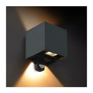 BRILAGI - CUBE kültéri fali lámpa érzékelővel, LED/6W/230V, antracit WO-HR60432S-LED-OEM-ANT kép