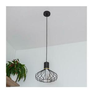 SOLANO kábelre szerelhető függőlámpa 1xE27/15W/230V fekete/arany W-KM 1335/1 BK+GO+MAT kép