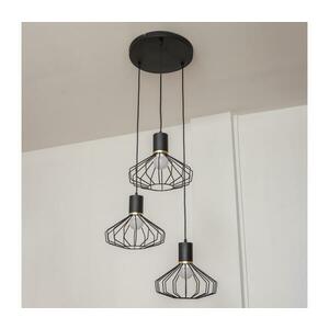 SOLANO kábeles csillár 3xE27/15W/230V fekete/arany W-KD 1335/3 BK+GO+MAT kép