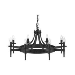 Searchlight 2428-8BK - CARTWHEEL láncos csillár 8xE14/60W/230V fekete 2428-8BK kép