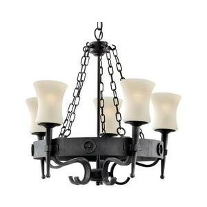 Searchlight 0815-5BK - CARTWHEEL láncos csillár 5xE27/60W/230V fekete 0815-5BK kép