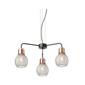 Redo 01-1579 - Kábelen függő EDISON csillár 3xE27/42W/230V átm. 53 cm fekete/réz 01-1579 kép