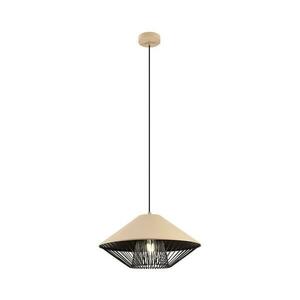Redo 01-3007 - Kábelre függesztett GRILL függeszték 1xE27/42W/230V átm. 39, 6 cm fekete/bézs 01-3007 kép