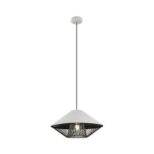 Redo 01-3004 - Kábelre függesztett csillár GRILL 1xE27/42W/230V átm. 39, 6 cm fekete/fehér 01-3004 kép