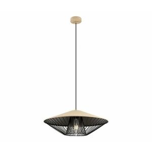 Redo 01-3011 - Kábeles függeszték GRILL 1xE27/42W/230V Ø 49, 5 cm fekete/bézs 01-3011 kép