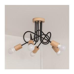Felületre szerelhető csillár OXFORD 5xE27/15W/230V fenyő/fekete W-2016/5 BK+DS/M kép