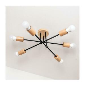 Plafonra szerelhető CAMBRIDGE csillár 6xE27/15W/230V fenyő W-2022/6 BK+DS/M kép