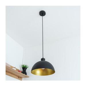 Kábelre függesztett csillár VESPER 1xE27/15W/230 átm. 30 cm fekete/arany W-KM 1808/1 BK+GO kép