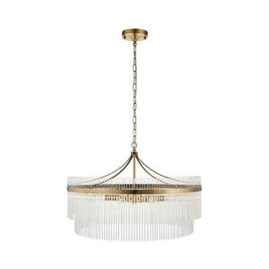 Endon 112574 - Láncos csillár MARIETTA GRAND 7xE14/7W/230V sárgaréz/átlátszó 112574 kép