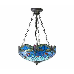 Endon 64075 - Tiffany DRAGONFLY láncra akasztható csillár 3xE27/60W/230V, átm. 41 cm 64075 kép