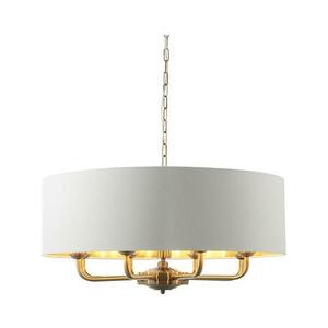 Endon 98938 - HIGHCLERE láncos csillár 8xE14/40W/230V, átm. 70 cm, fehér/sárgaréz 98938 kép