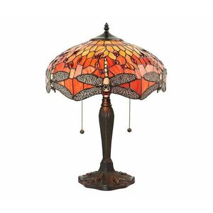 Endon 64093 - Tiffany DRAGONFLY asztali lámpa, 2x E27, 60 W, 230 V, Ø 41 cm 64093 kép