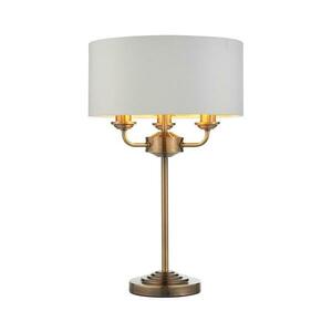 Endon 98932 - Asztali lámpa HIGHCLERE 3xE14/18W/230V fehér/sárgaréz átm. 32 cm 98932 kép