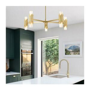 Elstead MARVELE10-AB-OPAL - Rúddal szerelt MARVELE csillár 10xE14/40W/230V, arany MARVELE10-AB-OPAL kép
