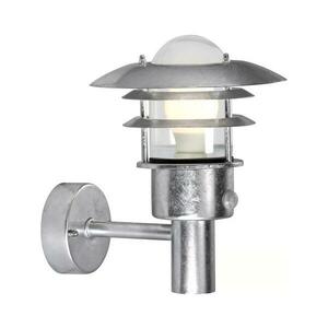 Nordlux - LONSTRUP kültéri fali lámpa mozgásérzékelővel 1xE27/60W/230V IP44 ezüst 71432031 kép