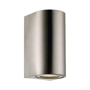 Nordlux - Kültéri fali lámpatest CANTO 2xGU10/28W/230V IP44 rozsdamentes acél 49721034 kép