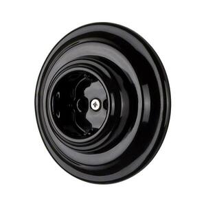 Bohemia-Design - Porcelán retró fali aljzat kerettel SCHUKO 250V/16A fekete K1-R52AG-BL kép