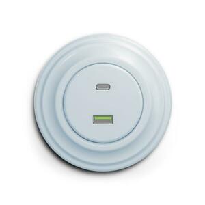 lap - Retro USB aljzat A+C kék kerettel KA0025+KA0075 kép