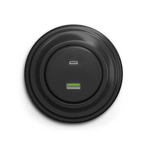 lap - Retro USB-aljzat A+C kerettel, antracit KA0043+KA0083 kép