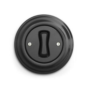 lap - Retro nyomógomb antracit kerettel KA0043+KA0100 kép