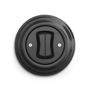 lap - Retro dupla nyomógomb antracit kerettel KA0043+KA0101 kép