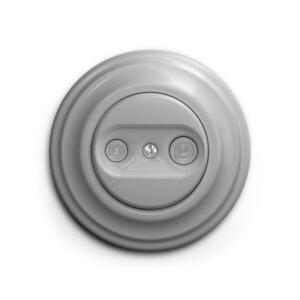 lap - Retro előfizetői aljzat TV+R (átvezetett), szürke kerettel KA0052+KA0085 kép