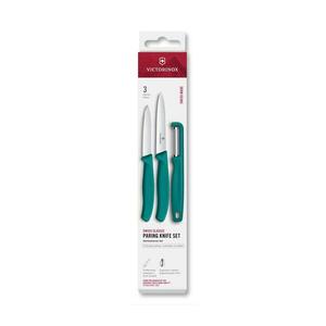 Victorinox - Konyhai késkészlet hámozóval SWISS CLASSIC 3 db türkiz 6.7114.33C1 kép