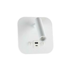 LED fali spotlámpa USB-porttal LED/8W/230V 3000K fehér 240026 kép