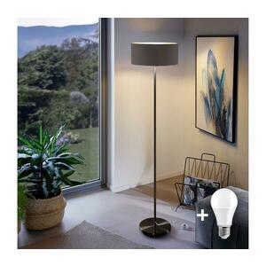 LED állólámpa TUNJA 1xE27/20W/230V, Ø 38 cm, fekete/barna 1xSA2187+1xEG32474 kép