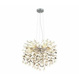 Globo 64138H1S - Kábeles csillár QUEENA 8xE14/40W/230V ezüstszínű 64138H1S kép