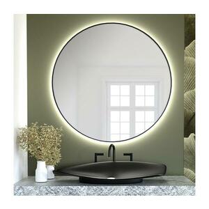 Baltica Design - BRIGHT LED tükör beépített világítással, 15W/230V, 4500K, átm. 50 cm, IP65, fekete Bright 50 Black Neutral kép