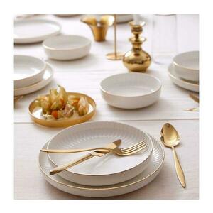 18 részes porcelán étkészlet, fehér/arany 710KTP4532 kép