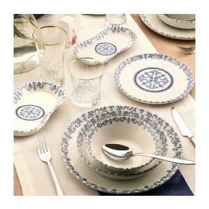 27 darabos étkészlet fehér/kék/porcelán 721NBL3154 kép