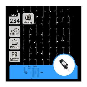 B.V. - LED Kültéri karácsonyi fényfüzér 234xLED/3, 6W/230V 1, 2x1, 8m IP44 hideg fehér B10303ABHQ kép
