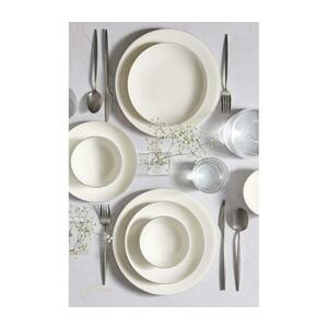 18 részes porcelán étkészlet, fehér/ezüst 710KTP4509 kép