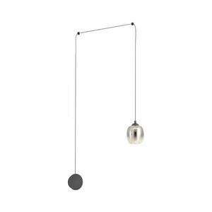 Redo 01-3484 - LED fali lámpa KHADI LED/6W/230V CRI90 átmérő 12 cm fekete/füstszínű 01-3484 kép